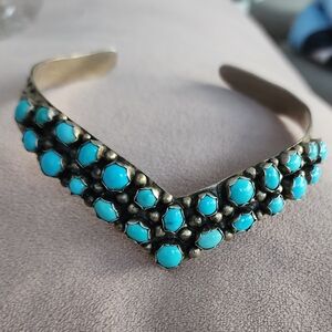 24 Kingman Sterling Silver Signed By Artist Collar . Beautiful PRICE IS FIRM